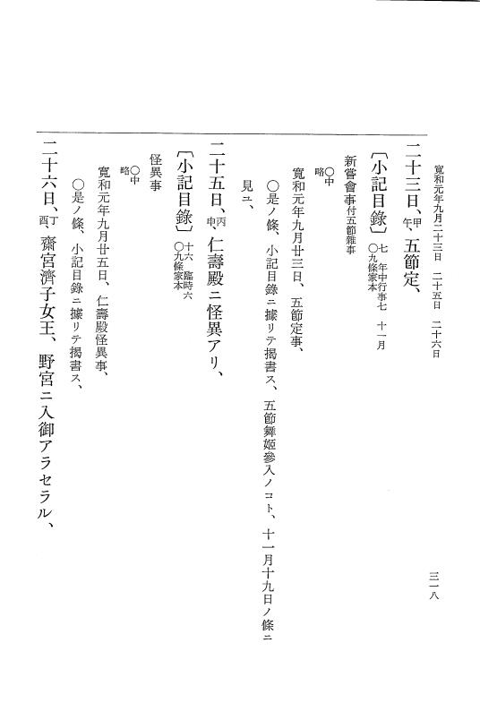 『大日本史料』 1編 23 寛和元年 4月～12月 p.318