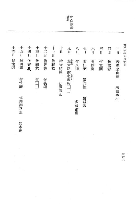 『大日本史料』 2編 11 長和5年8月～寬仁元年6月 p.366