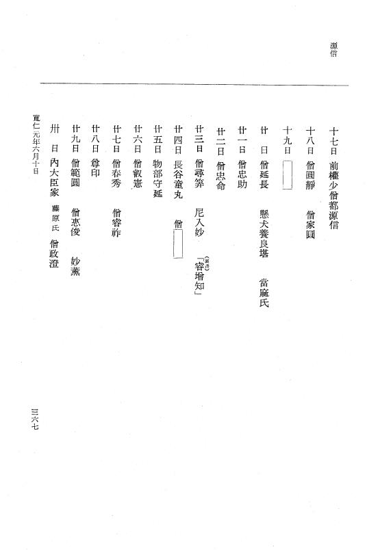 『大日本史料』 2編 11 長和5年8月～寬仁元年6月 p.367