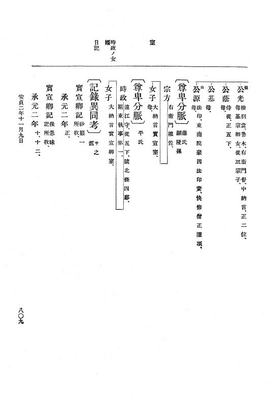 『大日本史料』 5編 4 安貞元年7月～寛喜元年2月 p.809