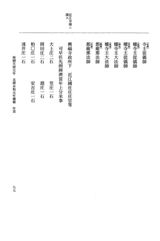 『大日本史料』 6編 46 永和元年12月～永和2年6月 p.77