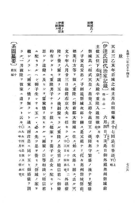 『大日本史料』 10編 2 永禄12年3月～同年6月 p.736