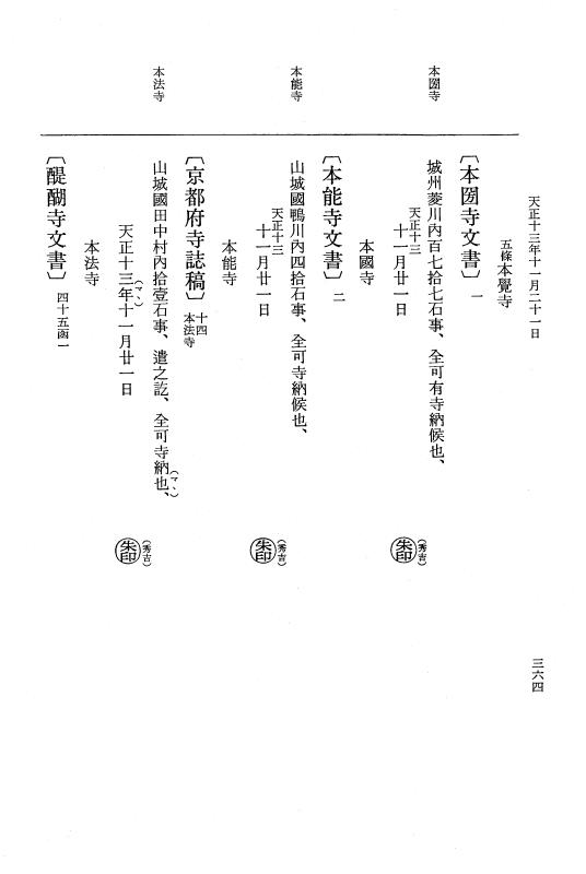 『大日本史料』 11編 22 天正１３年11月21日 p.364