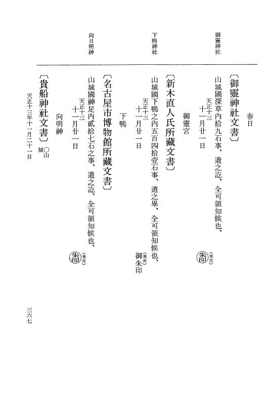 『大日本史料』 11編 22 天正１３年11月21日 p.367