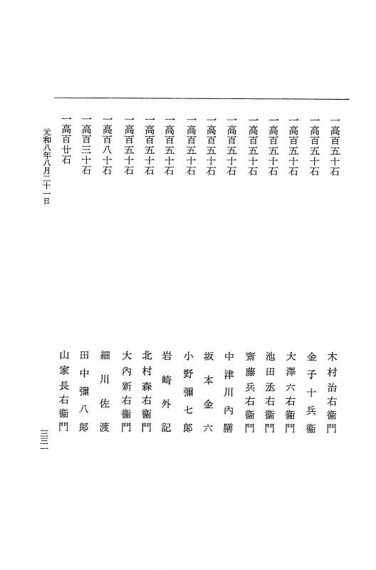 『大日本史料』 12編 47 元和八年八月 p.331