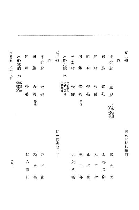 『大日本維新史料 編年之部』 1編 6 弘化4年6月～同年8月10日 p.341