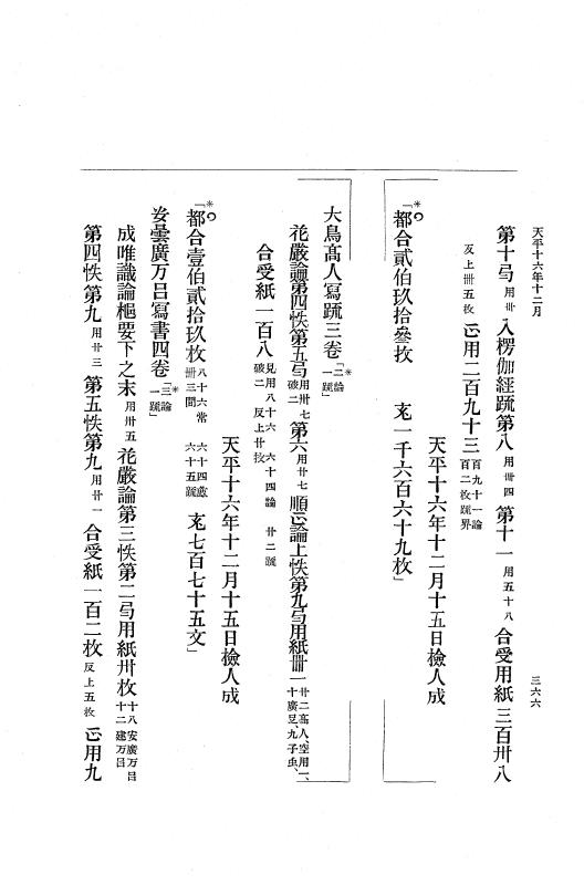 『大日本古文書』 編年文書 2 天平８年～同１９年 p.366