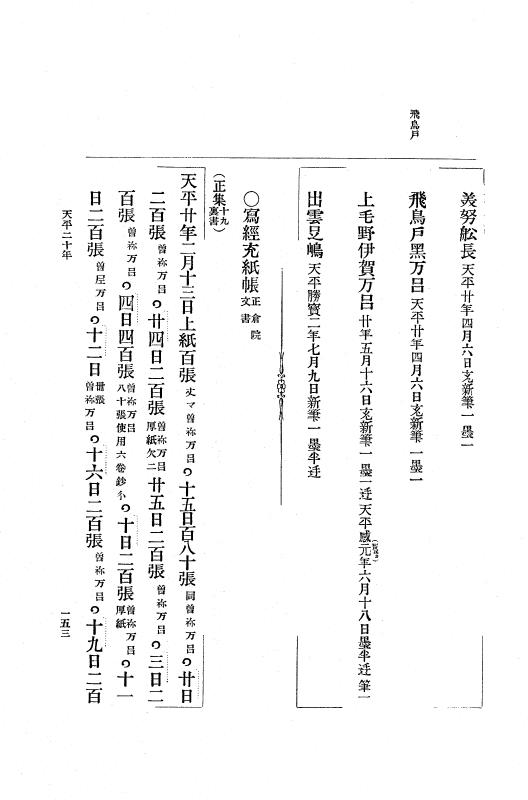 『大日本古文書』 編年文書 3 天平２０年～天平勝宝５年 p.153