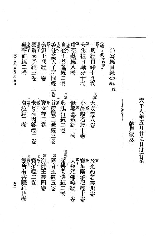 『大日本古文書』 編年文書 7 （追加一）和銅２年～天平１３年 p.53