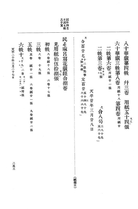 『大日本古文書』 編年文書 10 （追加四）天平２０年～天平感宝元年 p.253
