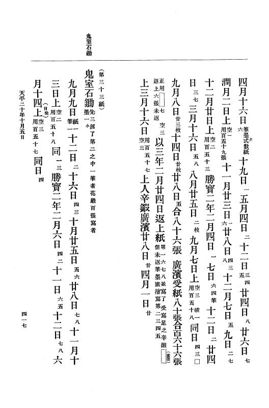 『大日本古文書』 編年文書 10 （追加四）天平２０年～天平感宝元年 p.417