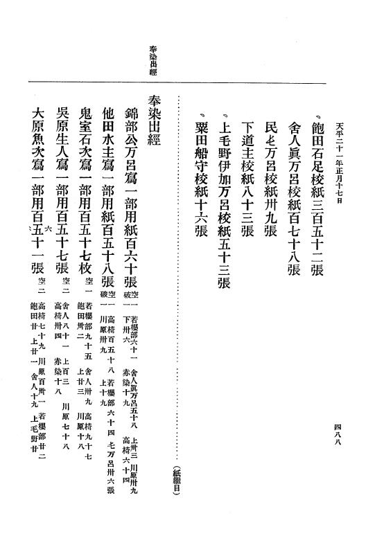 『大日本古文書』 編年文書 10 （追加四）天平２０年～天平感宝元年 p.488