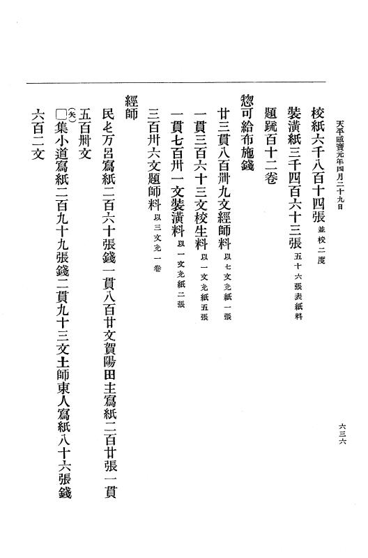 『大日本古文書』 編年文書 10 （追加四）天平２０年～天平感宝元年 p.636