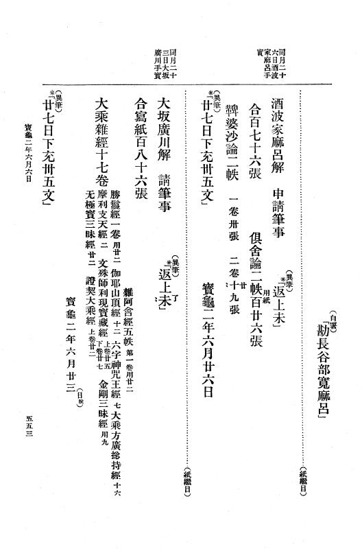 『大日本古文書』 編年文書 18 （追加十二）宝亀元年９月～同２年６月 p.553