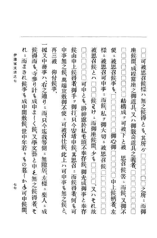 『大日本古文書』 伊達家文書 7 伊達家文書之七 p.77