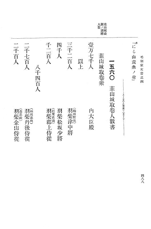 『大日本古文書』 毛利家文書 4 毛利家文書之四 p.488