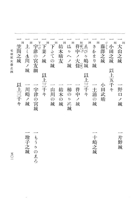 『大日本古文書』 毛利家文書 4 毛利家文書之四 p.501