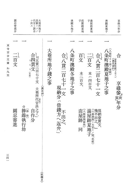 『大日本古文書』 東寺文書 9 東寺文書之九 p.341