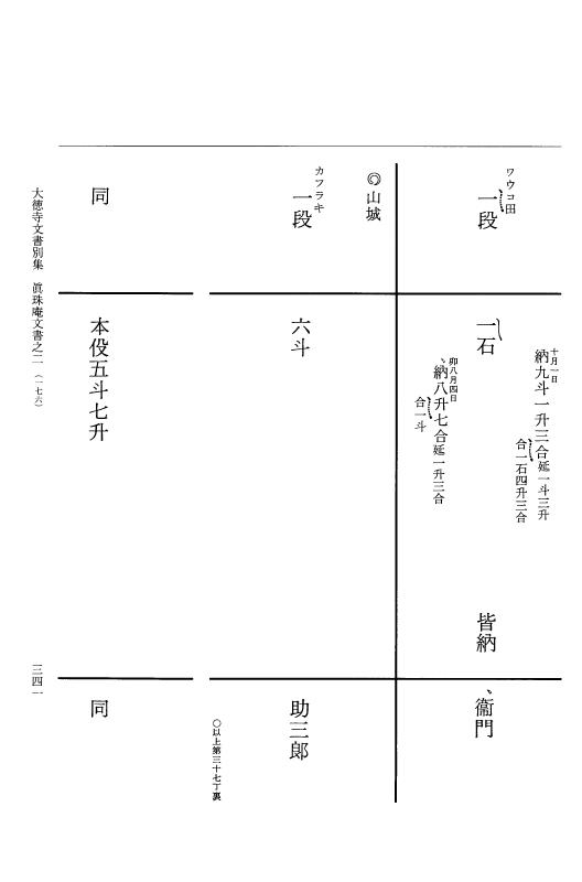 『大日本古文書』 大徳寺文書 2 大徳寺文書別集真珠庵文書之二 p.341