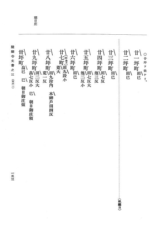 『大日本古文書』 醍醐寺文書 3 醍醐寺文書之三 p.153