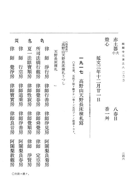 『大日本古文書』 醍醐寺文書 8 醍醐寺文書之八 p.246