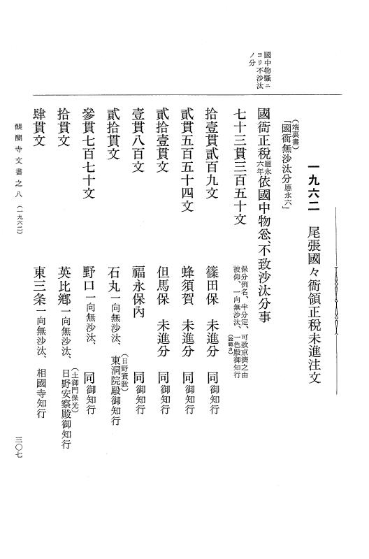『大日本古文書』 醍醐寺文書 8 醍醐寺文書之八 p.307
