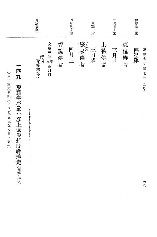 『大日本古文書』 東福寺文書 2 東福寺文書之二 p.68