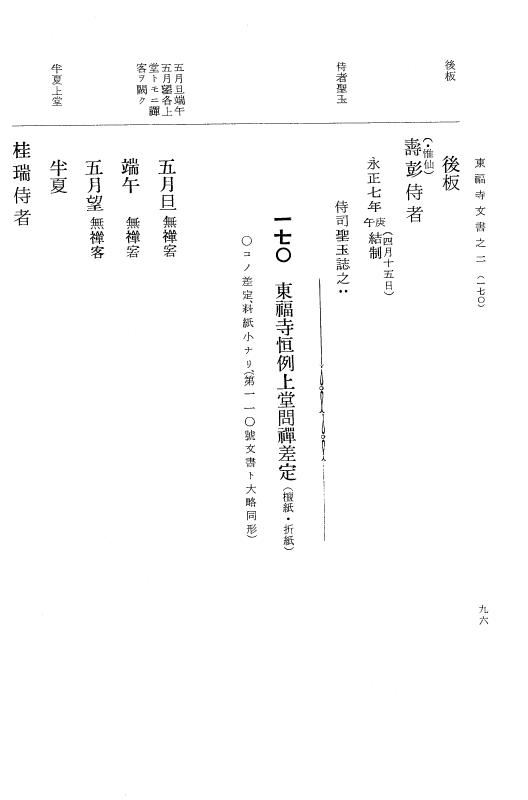 『大日本古文書』 東福寺文書 2 東福寺文書之二 p.96