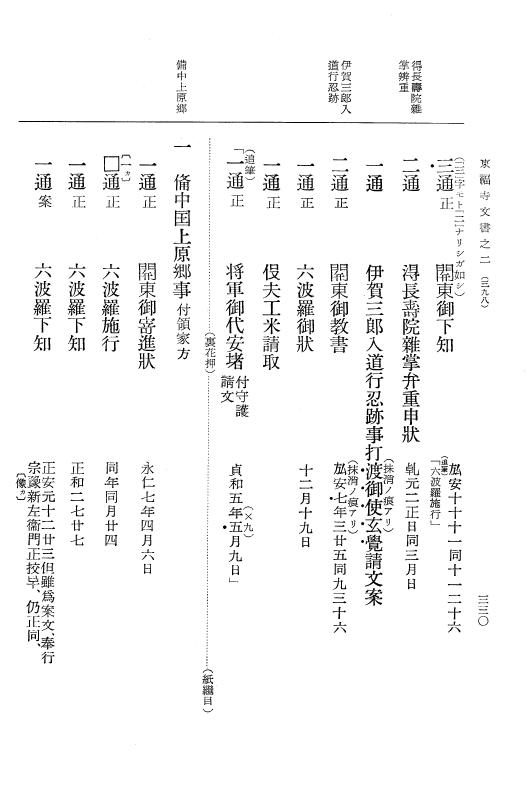 『大日本古文書』 東福寺文書 2 東福寺文書之二 p.330