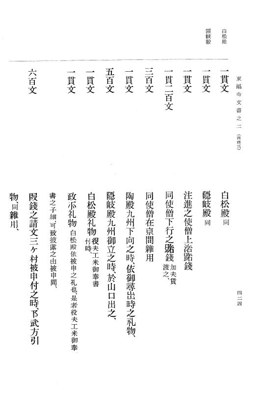 『大日本古文書』 東福寺文書 2 東福寺文書之二 p.424