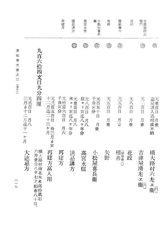 『大日本古文書』 東福寺文書 3 東福寺文書之三 p.217