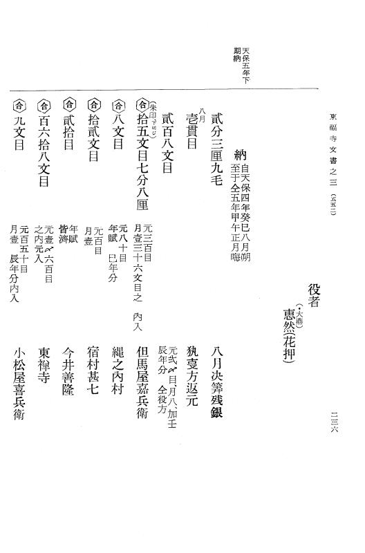 『大日本古文書』 東福寺文書 3 東福寺文書之三 p.236