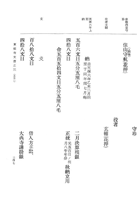 『大日本古文書』 東福寺文書 3 東福寺文書之三 p.247