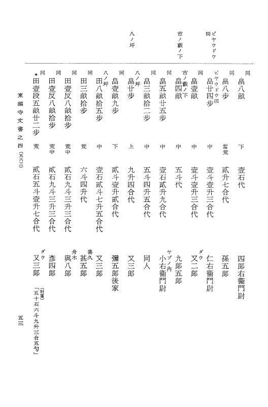『大日本古文書』 東福寺文書 4 東福寺文書之四 p.53