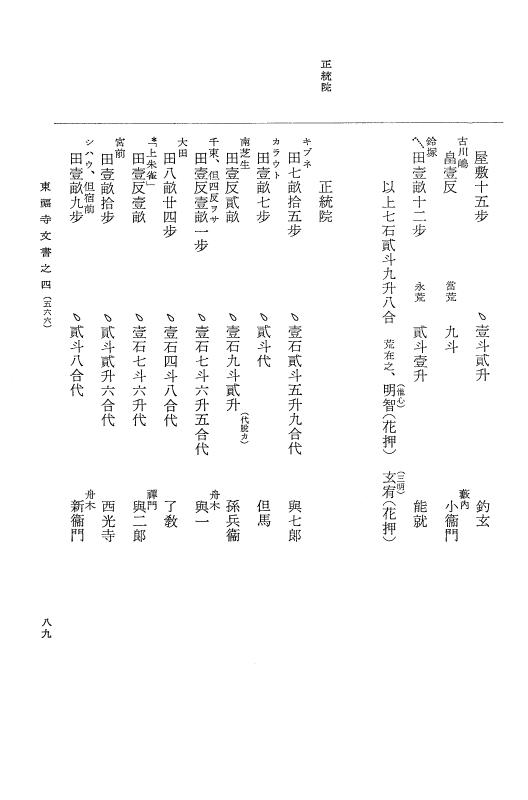 『大日本古文書』 東福寺文書 4 東福寺文書之四 p.89