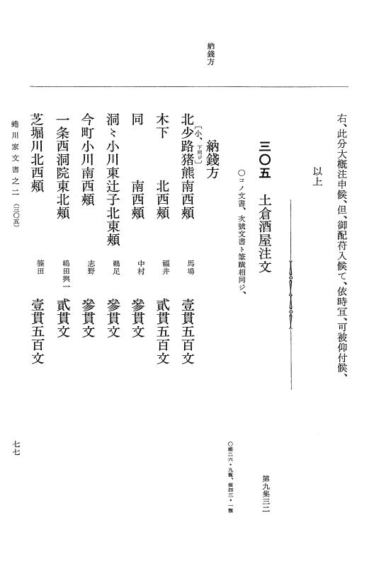 『大日本古文書』 蜷川家文書 2 蜷川家文書之二 p.77