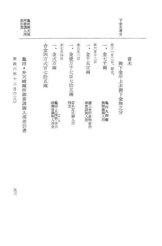 『大日本古文書』 幕末外国関係文書 32 安政6年12月 p.53
