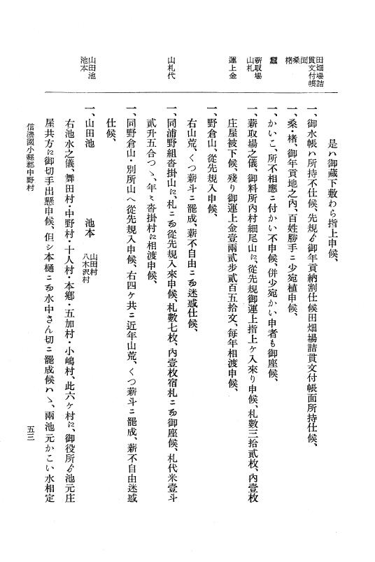 『大日本近世史料』 上田藩村明細帳 2 p.53