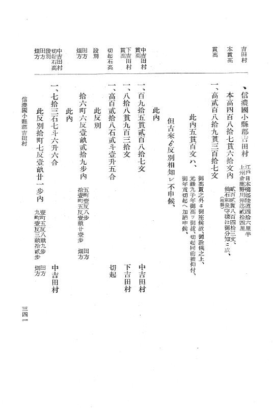『大日本近世史料』 上田藩村明細帳 3 p.341