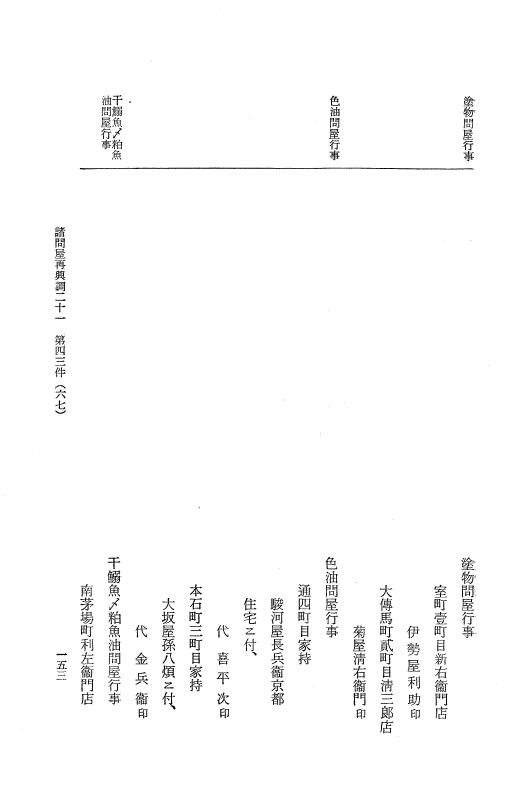 『大日本近世史料』 諸問屋再興調 13 p.153