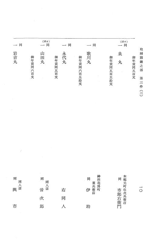 『大日本近世史料』 市中取締類集 4 取締筋雑之部他 p.10