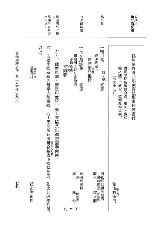 『大日本近世史料』 市中取締類集 21 書物錦絵之部四 p.77