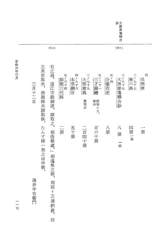 『大日本近世史料』 幕府書物方日記 3 享保５年～同６年・附御文庫始末記 p.117