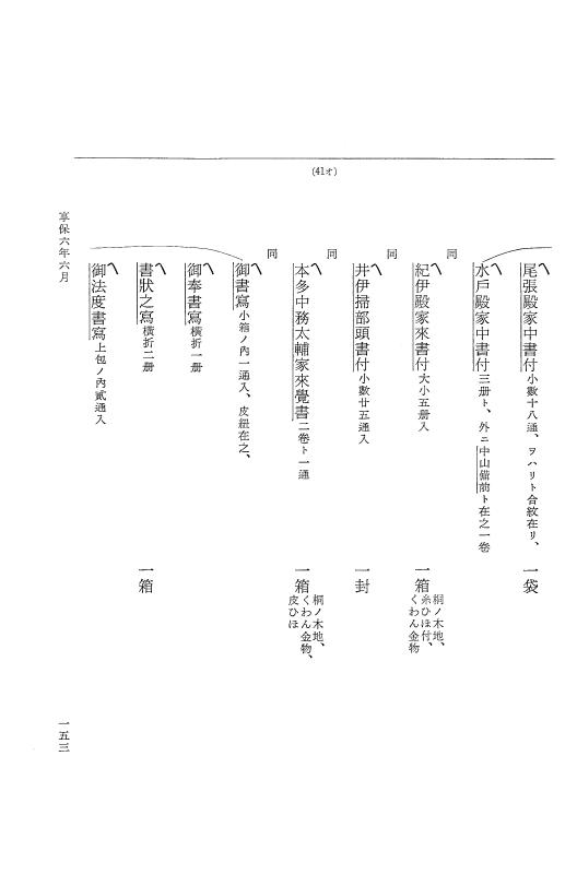 『大日本近世史料』 幕府書物方日記 3 享保５年～同６年・附御文庫始末記 p.153
