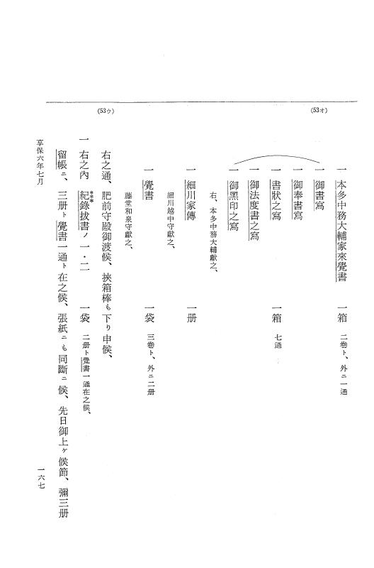 『大日本近世史料』 幕府書物方日記 3 享保５年～同６年・附御文庫始末記 p.167