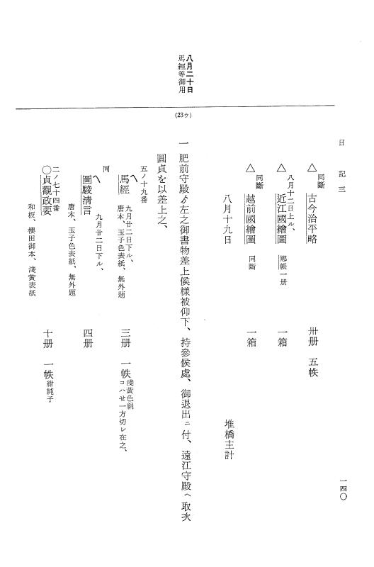 『大日本近世史料』 幕府書物方日記 4 享保７年～同８年 p.140