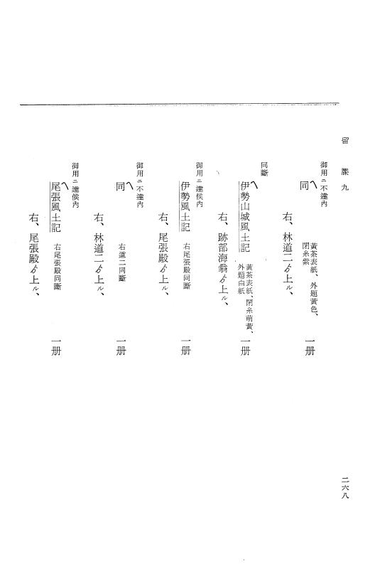 『大日本近世史料』 幕府書物方日記 4 享保７年～同８年 p.268