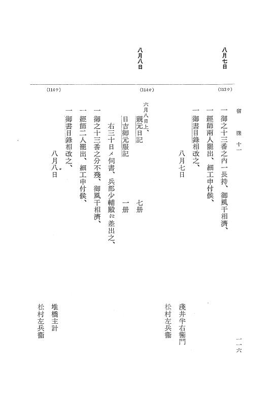 『大日本近世史料』 幕府書物方日記 6 享保１１年～同１２年 p.116