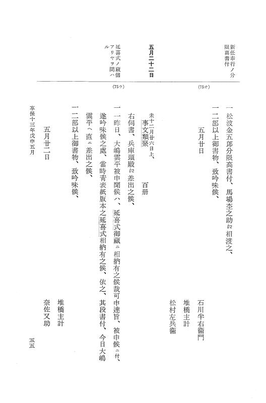 『大日本近世史料』 幕府書物方日記 7 享保１３年・附御書物方年譜覚書 p.55