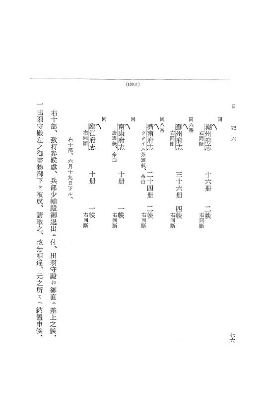 『大日本近世史料』 幕府書物方日記 7 享保１３年・附御書物方年譜覚書 p.76